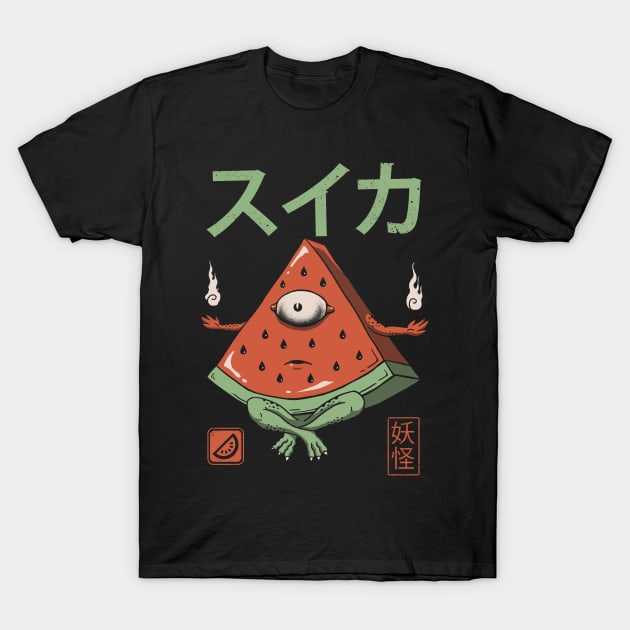 Yokai Watermelon T-Shirt by Vincent Trinidad Art